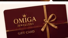 Omiga Gift Card tying ribbon